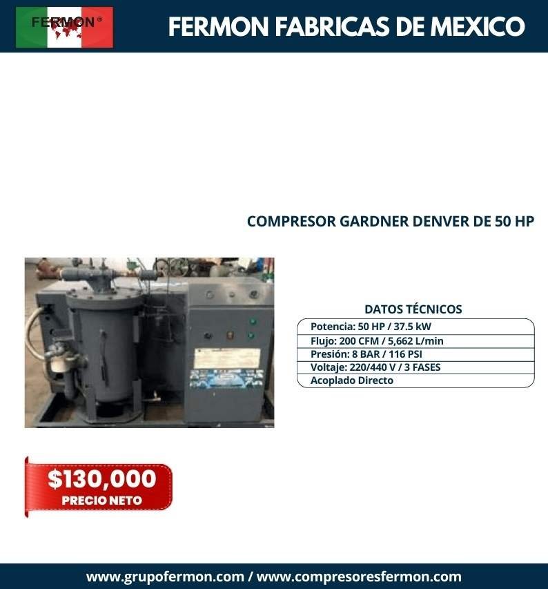 COMPRESOR GARDNER DENVER DE 50 HP