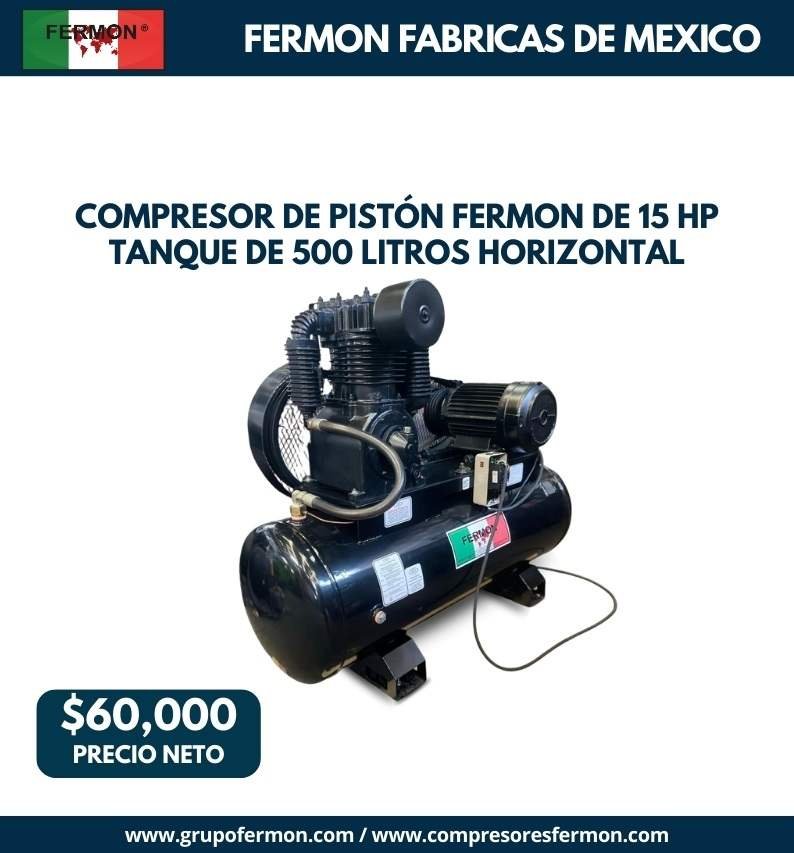 COMPRESOR DE PISTÓN KELLOGG DE 15 HP TANQUE DE 500 LITROS HORIZONTAL